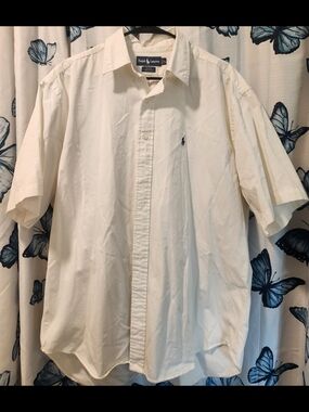 Polo by Ralph Lauren Men's Short Sleeve Button-Down Shirt - Off-White